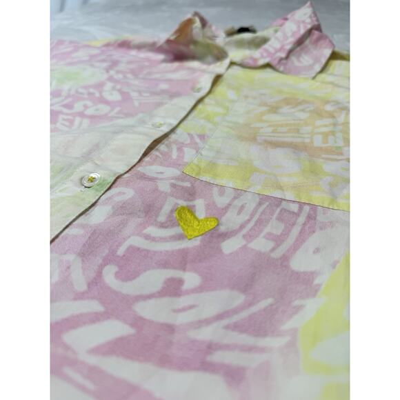 Kerri Rosenthal “Soleil Soleil” Tunic Top In Pastels Resort Wear Vacay Beach SM - Picture 4 of 8